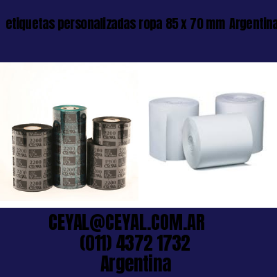 etiquetas personalizadas ropa 85 x 70 mm	Argentina