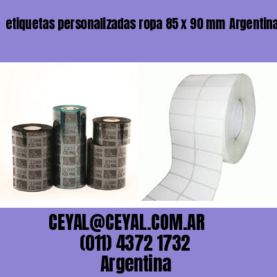 etiquetas personalizadas ropa 85 x 90 mm	Argentina