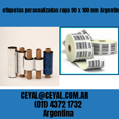 etiquetas personalizadas ropa 90 x 100 mm	Argentina