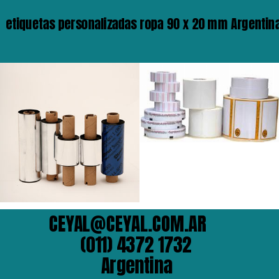 etiquetas personalizadas ropa 90 x 20 mm	Argentina