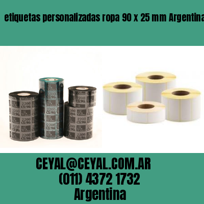 etiquetas personalizadas ropa 90 x 25 mm	Argentina