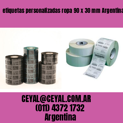 etiquetas personalizadas ropa 90 x 30 mm	Argentina
