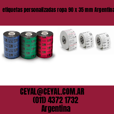 etiquetas personalizadas ropa 90 x 35 mm	Argentina