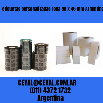 etiquetas personalizadas ropa 90 x 45 mm	Argentina