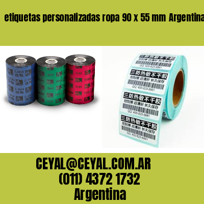 etiquetas personalizadas ropa 90 x 55 mm	Argentina