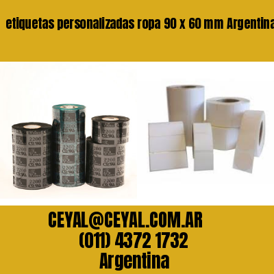 etiquetas personalizadas ropa 90 x 60 mm	Argentina