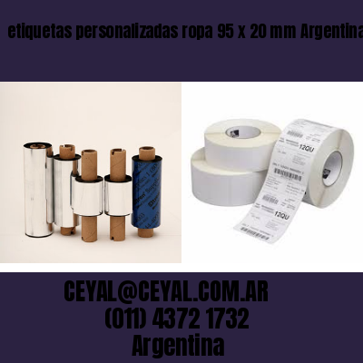 etiquetas personalizadas ropa 95 x 20 mm	Argentina