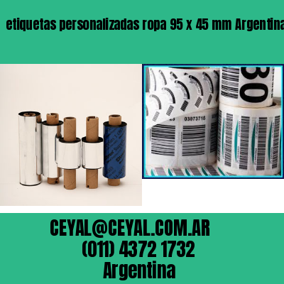 etiquetas personalizadas ropa 95 x 45 mm	Argentina