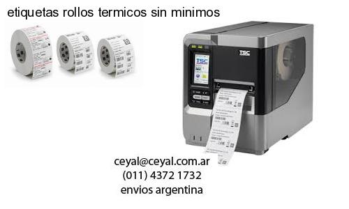 etiquetas rollos termicos sin minimos