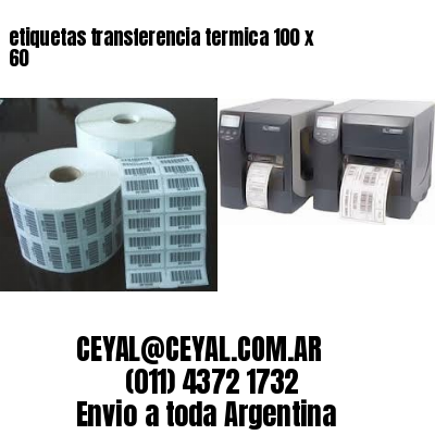 etiquetas transferencia termica 100 x  60