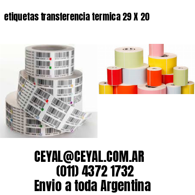 etiquetas transferencia termica 29 X 20
