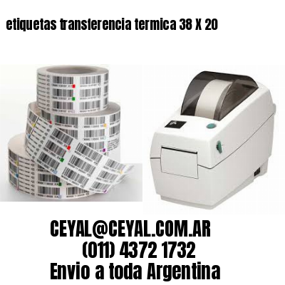 etiquetas transferencia termica 38 X 20