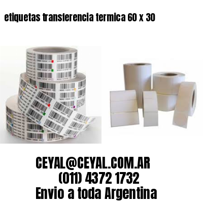 etiquetas transferencia termica 60 x 30