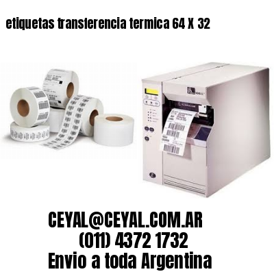 etiquetas transferencia termica 64 X 32
