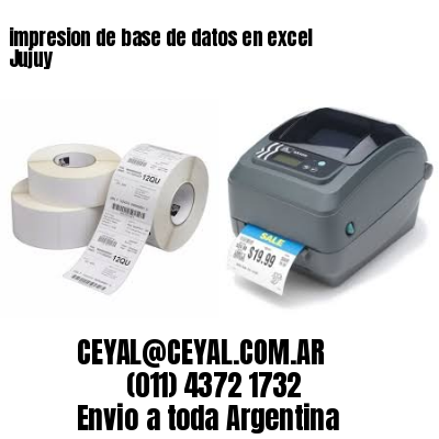 impresion de base de datos en excel Jujuy
