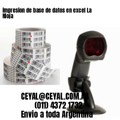 impresion de base de datos en excel La Rioja