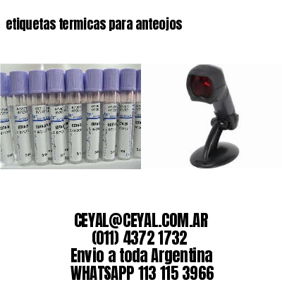 etiquetas termicas para anteojos