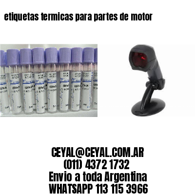 etiquetas termicas para partes de motor