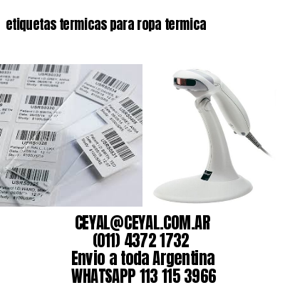 etiquetas termicas para ropa termica