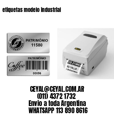 etiquetas modelo industrial