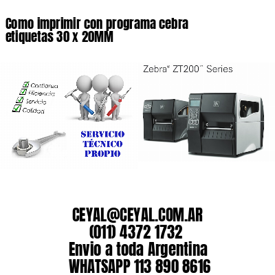 Como imprimir con programa cebra etiquetas 30 x 20MM