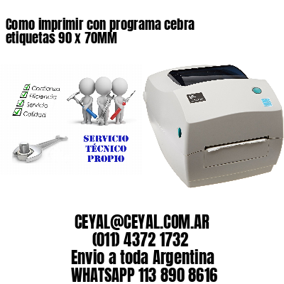 Como imprimir con programa cebra etiquetas 90 x 70MM