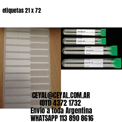 etiquetas 21 x 72