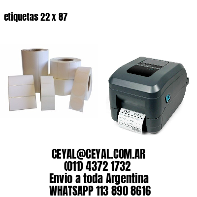 etiquetas 22 x 87