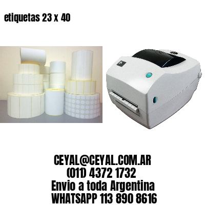 etiquetas 23 x 40