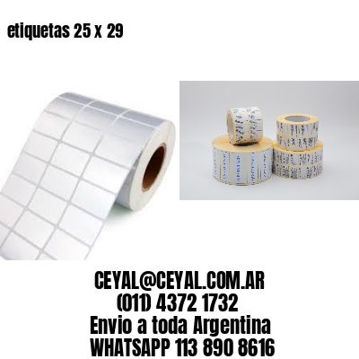 etiquetas 25 x 29