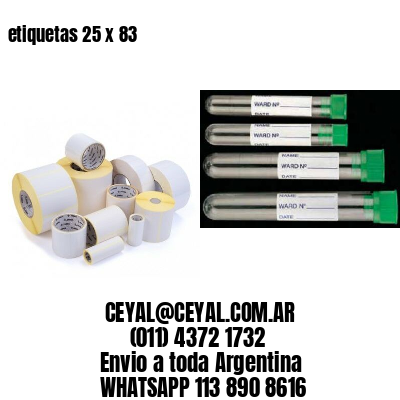 etiquetas 25 x 83