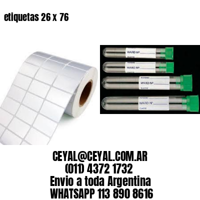 etiquetas 26 x 76