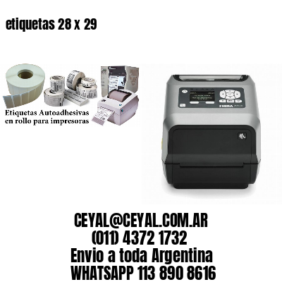 etiquetas 28 x 29