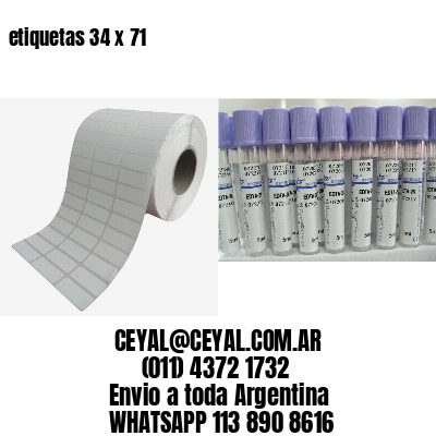 etiquetas 34 x 71