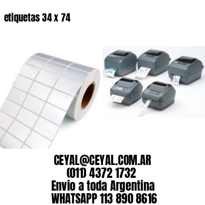 etiquetas 34 x 74