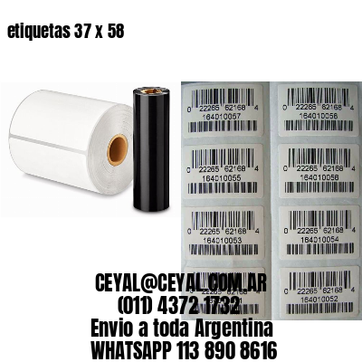 etiquetas 37 x 58