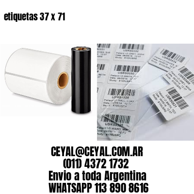 etiquetas 37 x 71