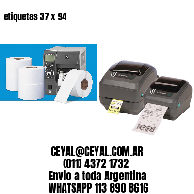 etiquetas 37 x 94