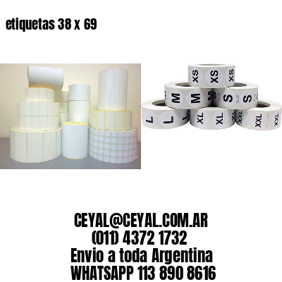 etiquetas 38 x 69
