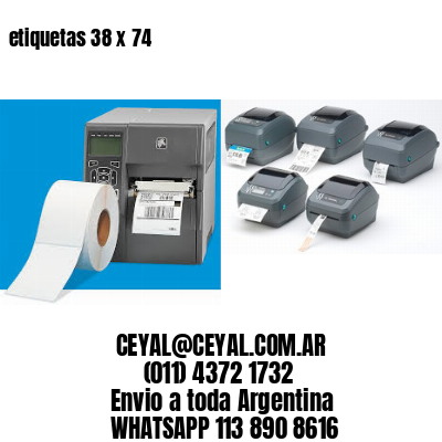 etiquetas 38 x 74