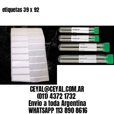 etiquetas 39 x 92