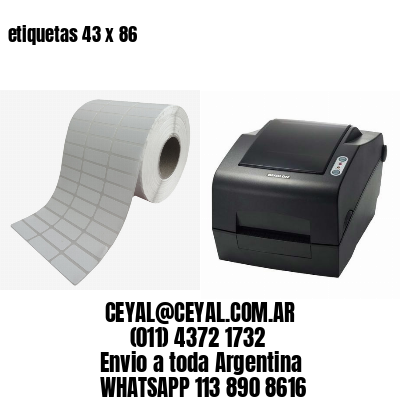 etiquetas 43 x 86