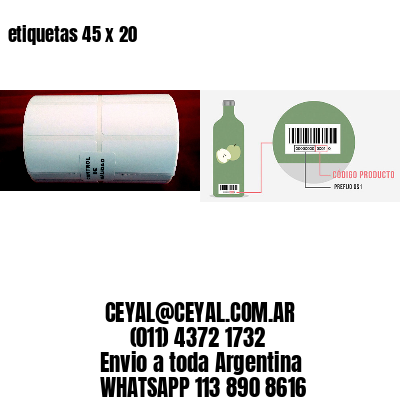 etiquetas 45 x 20