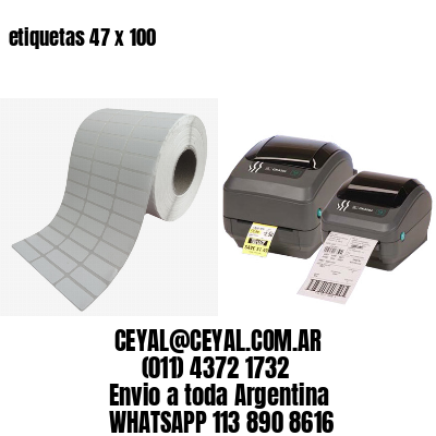 etiquetas 47 x 100