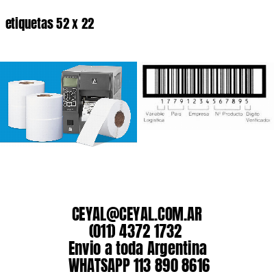 etiquetas 52 x 22