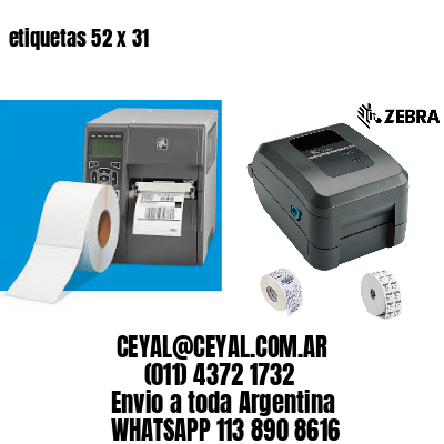 etiquetas 52 x 31