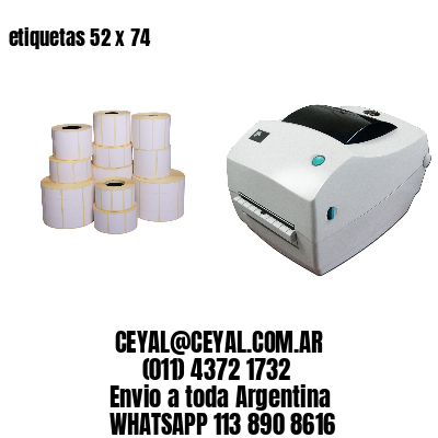 etiquetas 52 x 74