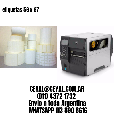 etiquetas 56 x 67