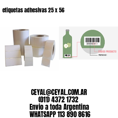 etiquetas adhesivas 25 x 56