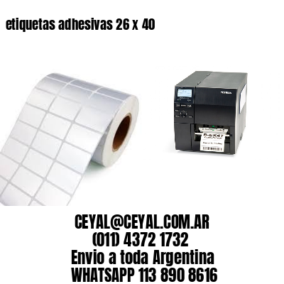etiquetas adhesivas 26 x 40